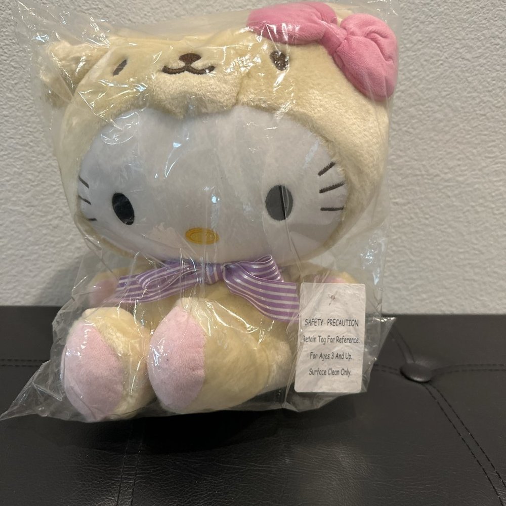 Sanrio Bear Cover Hello Kitty Plush Toy